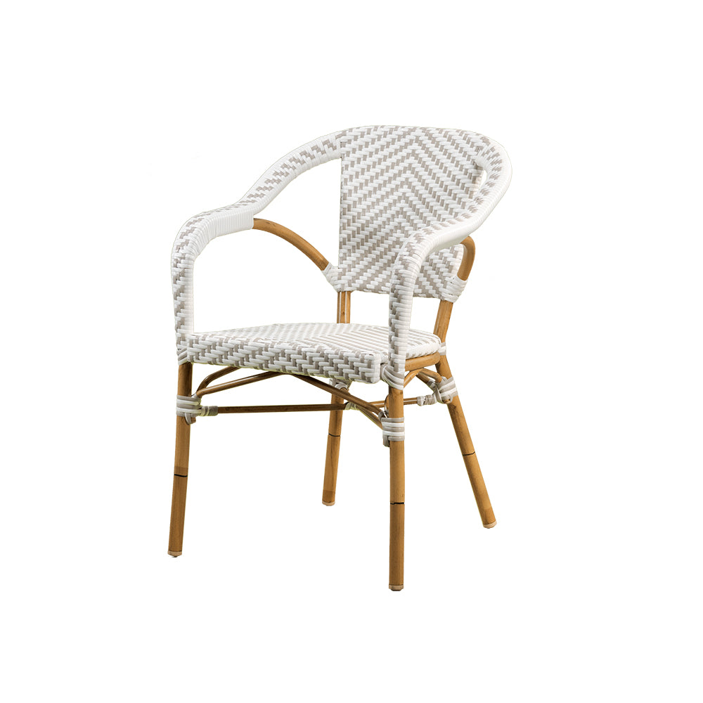 Silla de aluminio y polyrattan Enid