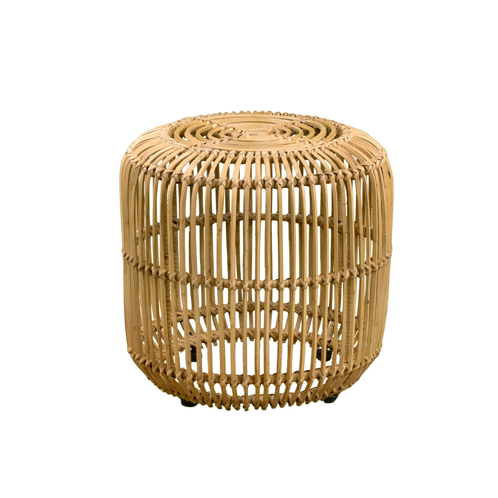 Taburete de hierro y rattan Ethos